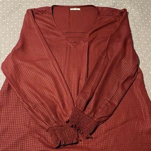 Maurices Maroon Professional Blouse